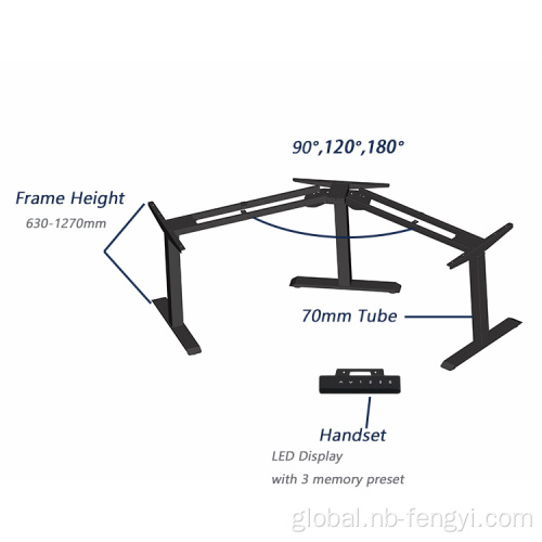 3 Leg Standing Desk 3 Motors Executive Height Adjustable Standing Desk Factory